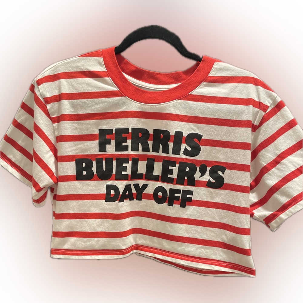 Striped Red and White Crop Top